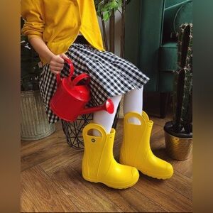 CROCS Kids Yellow Rain Boots